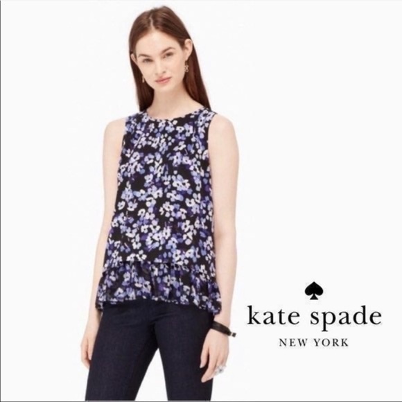 Kate Spade Hydrangea Double Layer Tank Large New with tags! - Picture 1 of 16